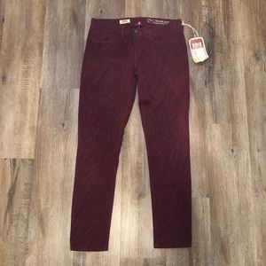 SOLD Design Lab Dark Red Skinny Jeans NWT